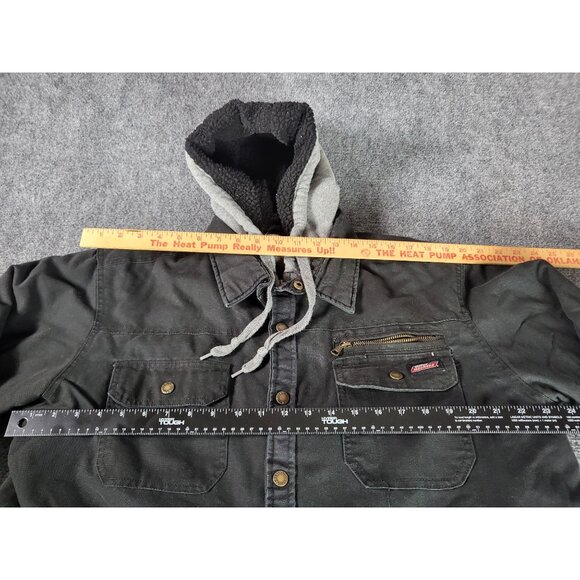 Dickies Insulated Hooded Coat Men Sz 42-44 L Denim Utility Casual Workwear - Picture 5 of 8